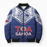 Super Toa Samoa Rugby Custom Bomber Puffer Jacket Warrior Spirit LT05