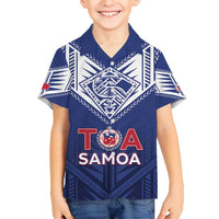 Super Toa Samoa Rugby Custom Family Matching Long Sleeve Bodycon Dress and Hawaiian Shirt Warrior Spirit LT05