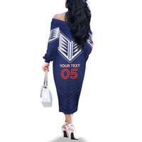 Super Toa Samoa Rugby Custom Family Matching Off The Shoulder Long Sleeve Dress and Hawaiian Shirt Warrior Spirit LT05