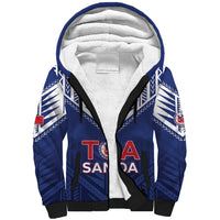 Super Toa Samoa Rugby Custom Sherpa Hoodie Warrior Spirit LT05
