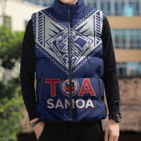 Super Toa Samoa Rugby Custom Sleeveless Puffer Jacket Warrior Spirit LT05