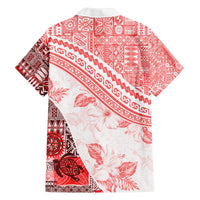 Hawaiian Tapa Family Matching Tank Maxi Dress and Hawaiian Shirt Traditional Vintage Pattern Red LT05 - Polynesian Pride