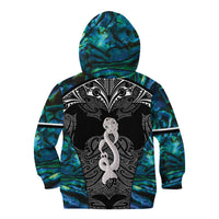 New Zealand Aotearoa Kid Hoodie Maori Taniwha Paua Shell LT05 - Polynesian Pride