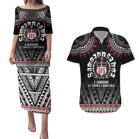 Personalised Samoa Black Saturday Couples Matching Puletasi and Hawaiian Shirt Samoa For Samoans