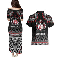 Personalised Samoa Black Saturday Couples Matching Puletasi and Hawaiian Shirt Samoa For Samoans