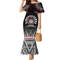 Personalised Samoa Black Saturday Family Matching Mermaid Dress and Hawaiian Shirt Samoa For Samoans