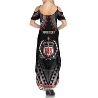 Personalised Samoa Black Saturday Family Matching Summer Maxi Dress and Hawaiian Shirt Samoa For Samoans