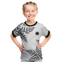 Custom New Zealand Football Kid T Shirt Aotearoa Pride - Polynesian Pride