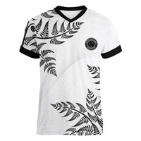 Custom New Zealand Football Women V-Neck T-Shirt Aotearoa Pride - Polynesian Pride