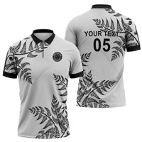 Custom New Zealand Football Zipper Polo Shirt Aotearoa Pride - Polynesian Pride
