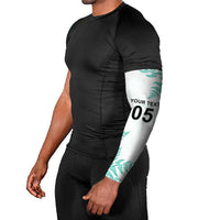 Custom New Zealand Football Arm Sleeves Aotearoa Pride Aqua Version - Polynesian Pride