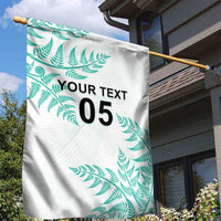 Custom New Zealand Football Garden Flag Aotearoa Pride Aqua Version LT05 - Polynesian Pride