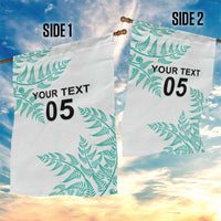 Custom New Zealand Football Garden Flag Aotearoa Pride Aqua Version LT05 - Polynesian Pride