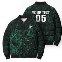 Custom New Zealand Fishing Bomber Puffer Jacket Maori Tribal Pattern - Polynesian Pride