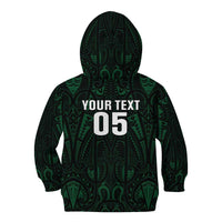 Custom New Zealand Fishing Kid Hoodie Maori Tribal Pattern - Polynesian Pride