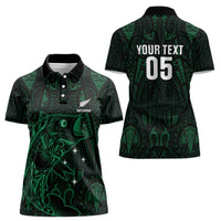 Custom New Zealand Fishing Women Polo Shirt Maori Tribal Pattern - Polynesian Pride