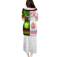 Custom Hawaii And Tahiti Family Matching Puletasi and Hawaiian Shirt Coat Of Arms Polynesian Pattern LT05 - Polynesian Pride