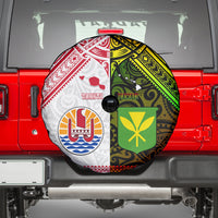 Hawaii And Tahiti Spare Tire Cover Coat Of Arms Polynesian Pattern LT05 - Polynesian Pride