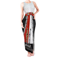 Personalised Tonga ANZAC Day Te Tau Manatui Kinautolu Tank Maxi Dress Lest We Forget LT05 Women White - Polynesian Pride