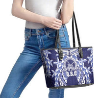 Tonga Queen Salote College Leather Tote Bag Centenary Navy Version