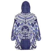 Personalised Tonga Queen Salote College Wearable Blanket Hoodie Centenary Navy Version LT05 - Polynesian Pride