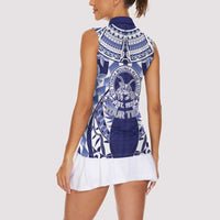 Personalised Tonga Queen Salote College Women Sleeveless Polo Shirt Centenary Navy Version