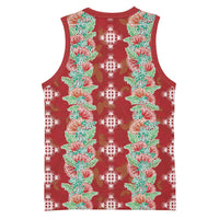 Hawaii Ohia Lehua Basketball Jersey Tropical Vibes Crimson