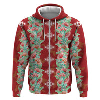 Hawaii Ohia Lehua Hoodie Tropical Vibes Crimson