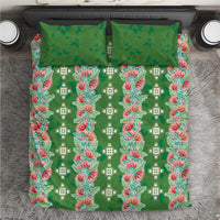 Hawaii Ohia Lehua Bedding Set Tropical Vibes Green