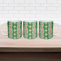 Hawaii Ohia Lehua Ceramic Mug Tropical Vibes Green