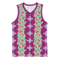 Hawaii Ohia Lehua Basketball Jersey Tropical Vibes Fuchsia LT05 Unisex Fuchsia - Polynesian Pride