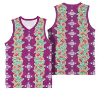 Hawaii Ohia Lehua Basketball Jersey Tropical Vibes Fuchsia LT05 - Polynesian Pride