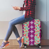 Hawaii Ohia Lehua Luggage Cover Tropical Vibes Fuchsia
