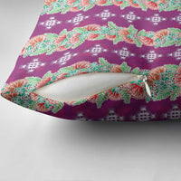 Hawaii Ohia Lehua Pillow Cover Tropical Vibes Fuchsia