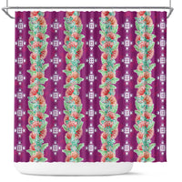 Hawaii Ohia Lehua Shower Curtain Tropical Vibes Fuchsia