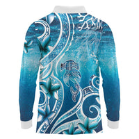 Polynesia World Ocean Day Long Sleeve Polo Shirt Ocean Style
