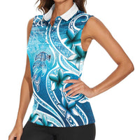 Polynesia World Ocean Day Women Sleeveless Polo Shirt Ocean Style