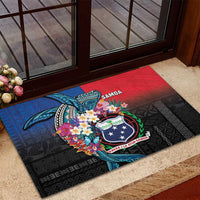 Samoa Rubber Doormat Humpback Whale Siapo Pattern