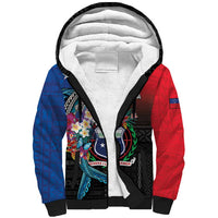 Samoa Sherpa Hoodie Humpback Whale Siapo Pattern