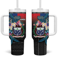Samoa Tumbler With Handle Humpback Whale Siapo Pattern