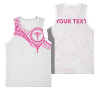 Personalised New Zealand Aotearoa Basketball Jersey Nurse Tribal Pink Version
