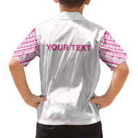 Personalised New Zealand Aotearoa Family Matching Short Sleeve Bodycon Dress and Hawaiian Shirt Nurse Tribal Pink Version LT05 - Polynesian Pride