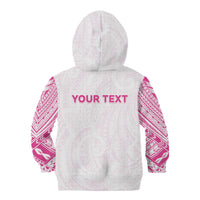Personalised New Zealand Aotearoa Kid Hoodie Nurse Tribal Pink Version