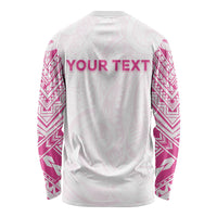 Personalised New Zealand Aotearoa Long Sleeve Shirt Nurse Tribal Pink Version