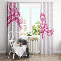 New Zealand Aotearoa Window Curtain Nurse Tribal Pink Version