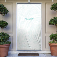 Personalised New Zealand Aotearoa Door Cover Nurse Tribal Teal Version