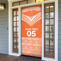 Personalised Tonga Tailulu College Door Cover Tongan Kupesi Pattern