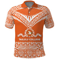 Personalised Tonga Tailulu College Polo Shirt Tongan Kupesi Pattern