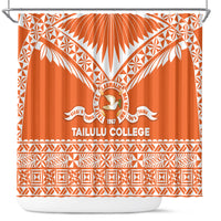 Tonga Tailulu College Shower Curtain Tongan Kupesi Pattern