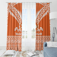 Tonga Tailulu College Window Curtain Tongan Kupesi Pattern